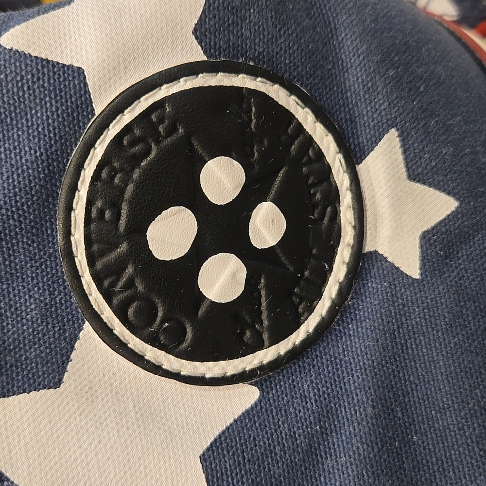 LIMITED EDITION CORALINE Converse Navy and Yellow Star Sneakers - Picture 3 of 16